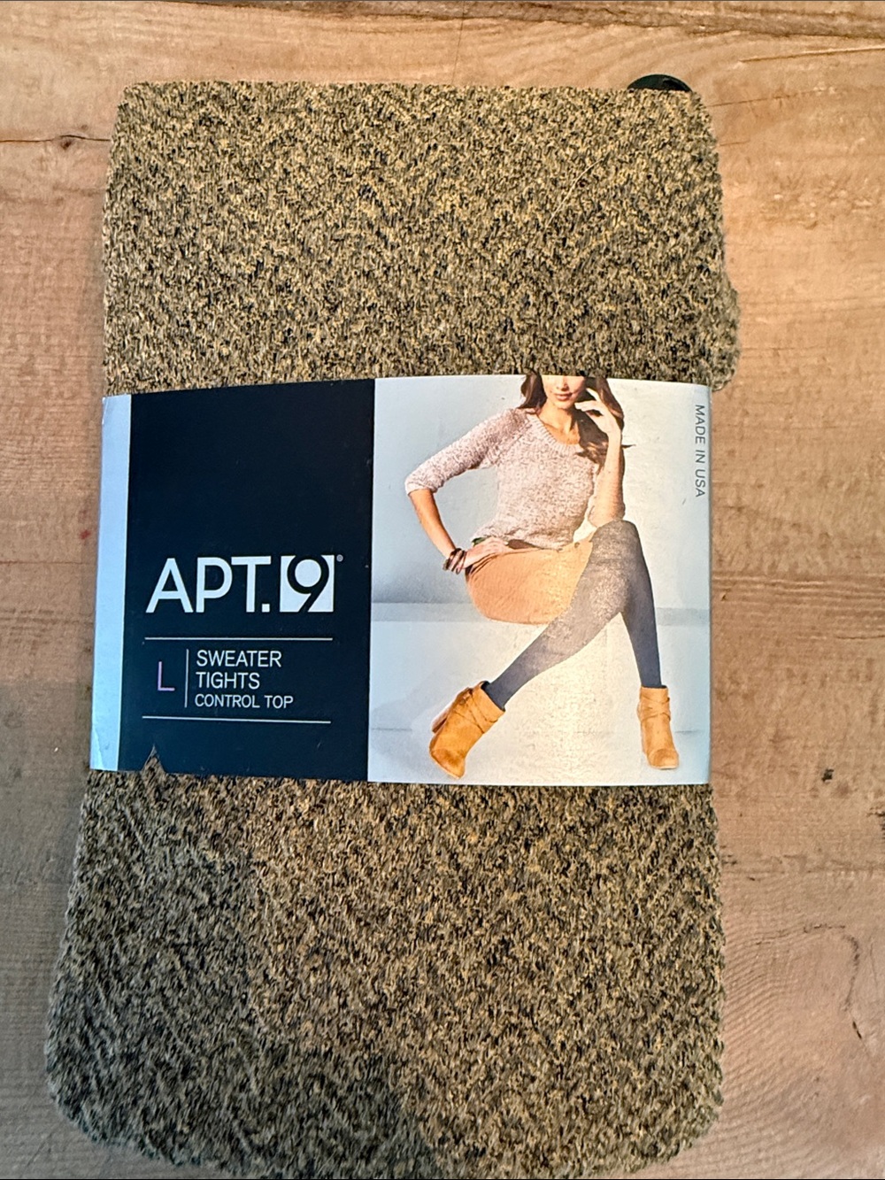 Apt. 9 Olive Green Marled Sweater Tights